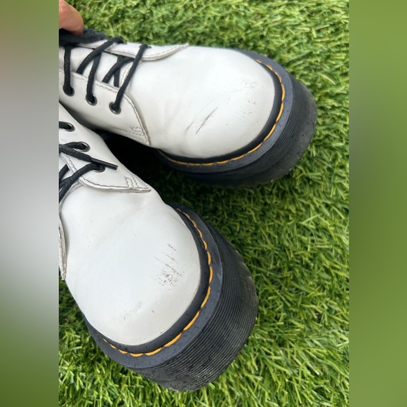 Dr. Martens White Air Wair Jadon Polished Smooth Boot SZ 7 - Picture 7 of 14